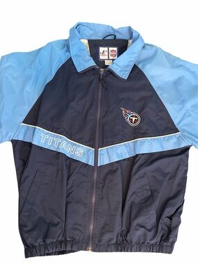 Vintage 90s Tennessee Titans Large Logo Athletic Windbreaker